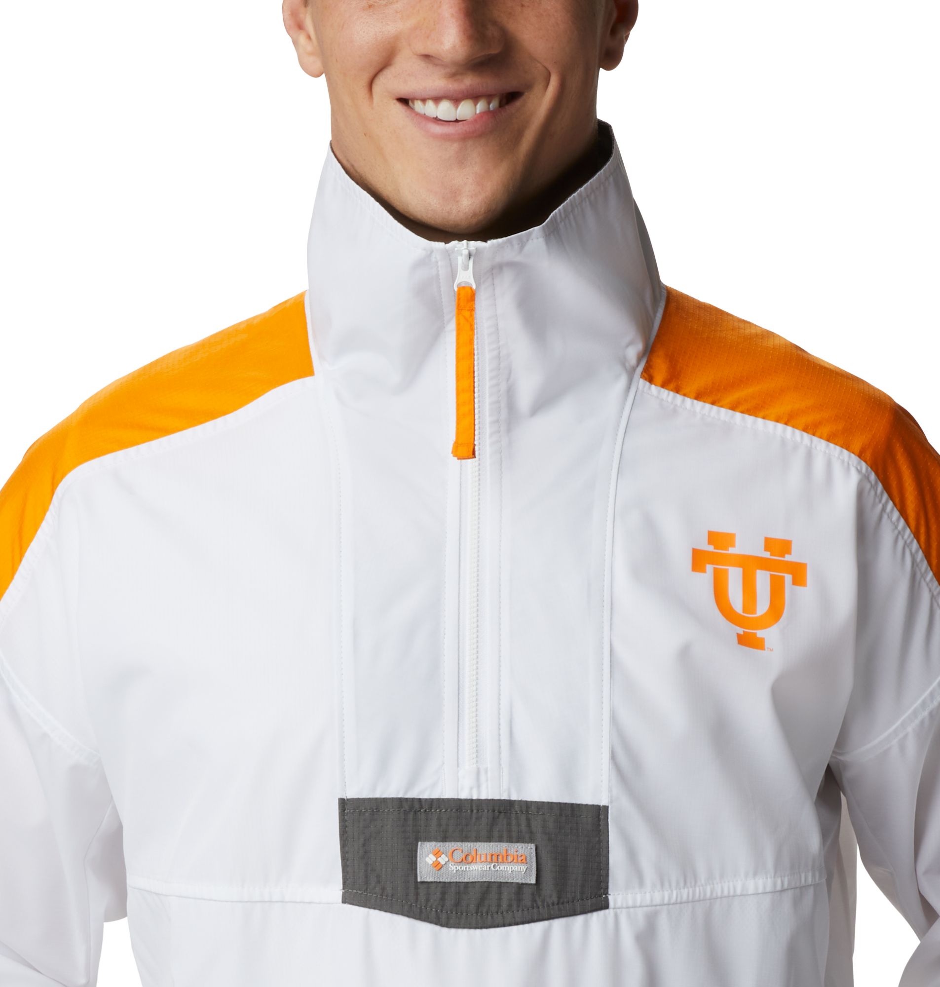 Columbia Men's Tennessee Volunteers Santa Ana Quarter-Zip Anorak White Jacket product image