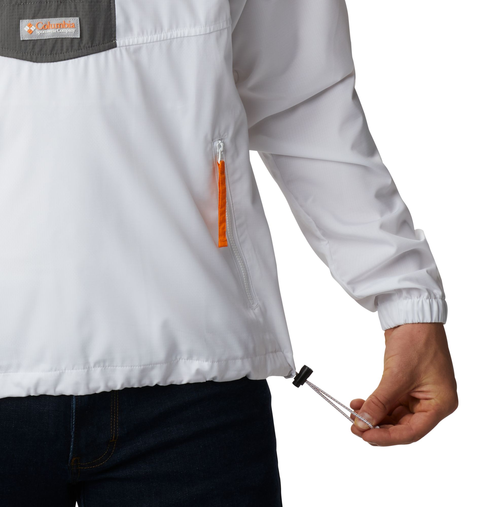Columbia Men's Tennessee Volunteers Santa Ana Quarter-Zip Anorak White Jacket product image