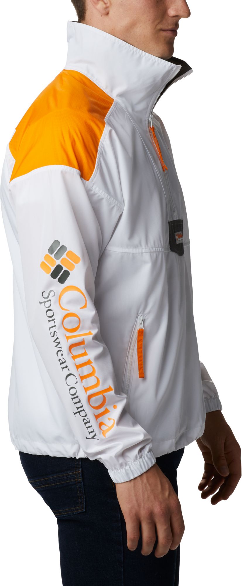 Columbia Men's Tennessee Volunteers Santa Ana Quarter-Zip Anorak White Jacket product image