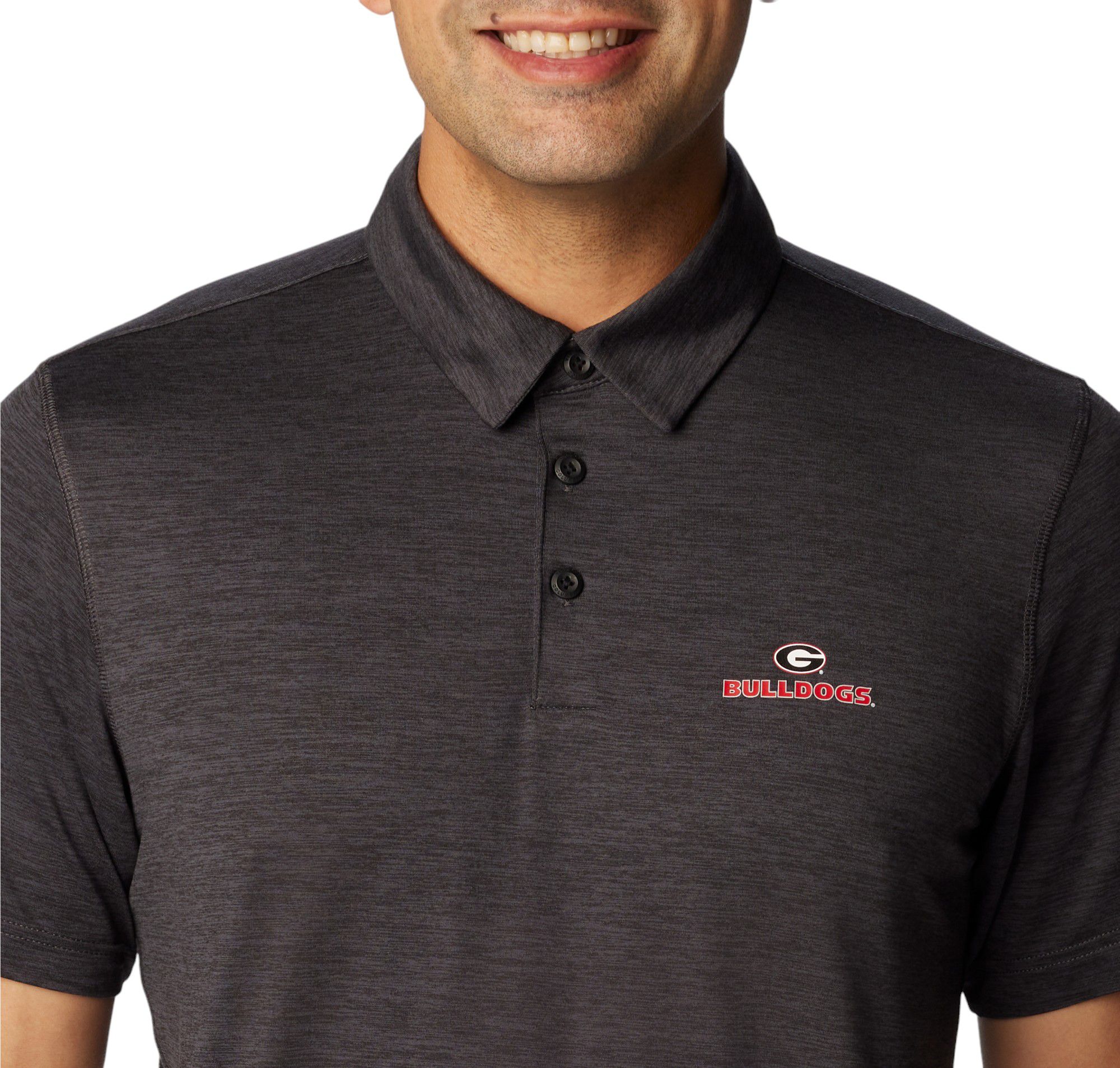 Columbia Men's Georgia Bulldogs Black Tech Trail Performance Polo product image