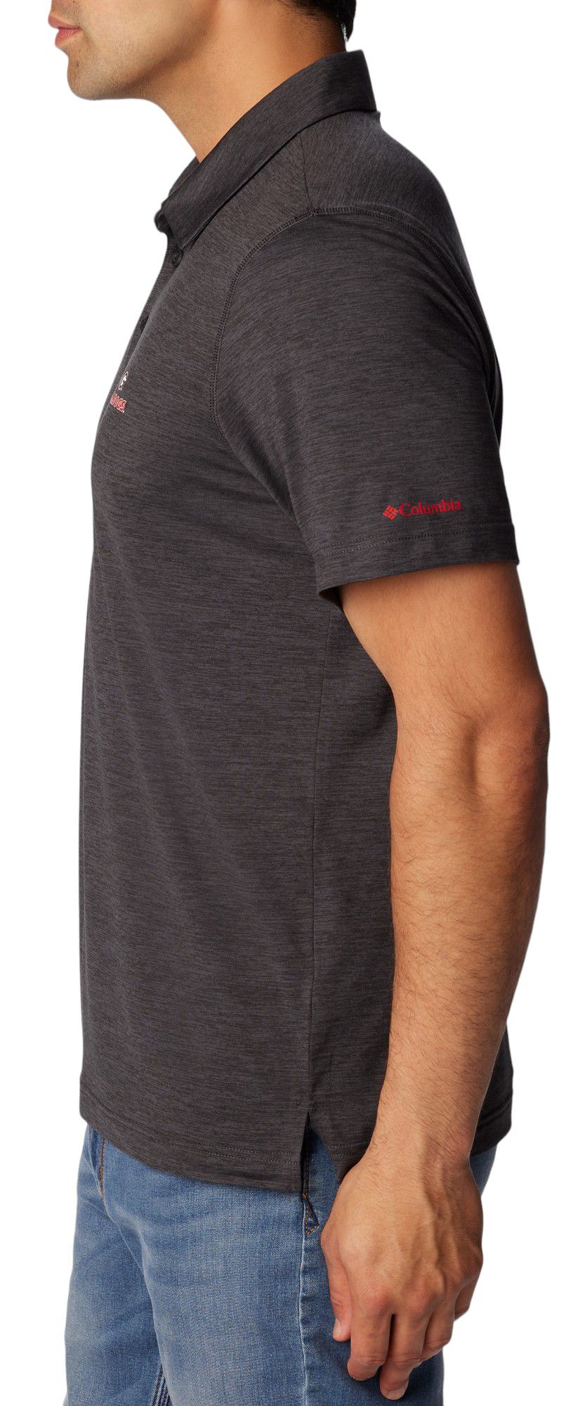 Columbia Men's Georgia Bulldogs Black Tech Trail Performance Polo product image