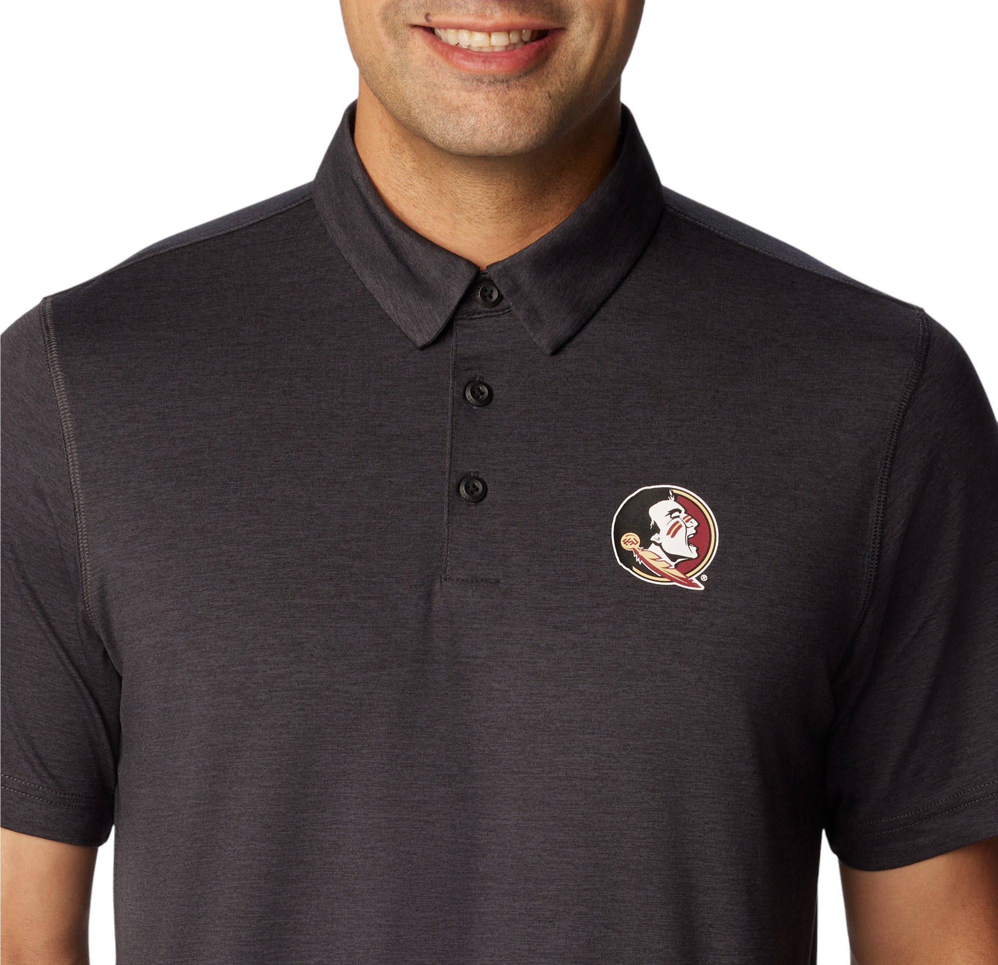 Columbia Men's Florida State Seminoles Black Tech Trail Performance Polo product image