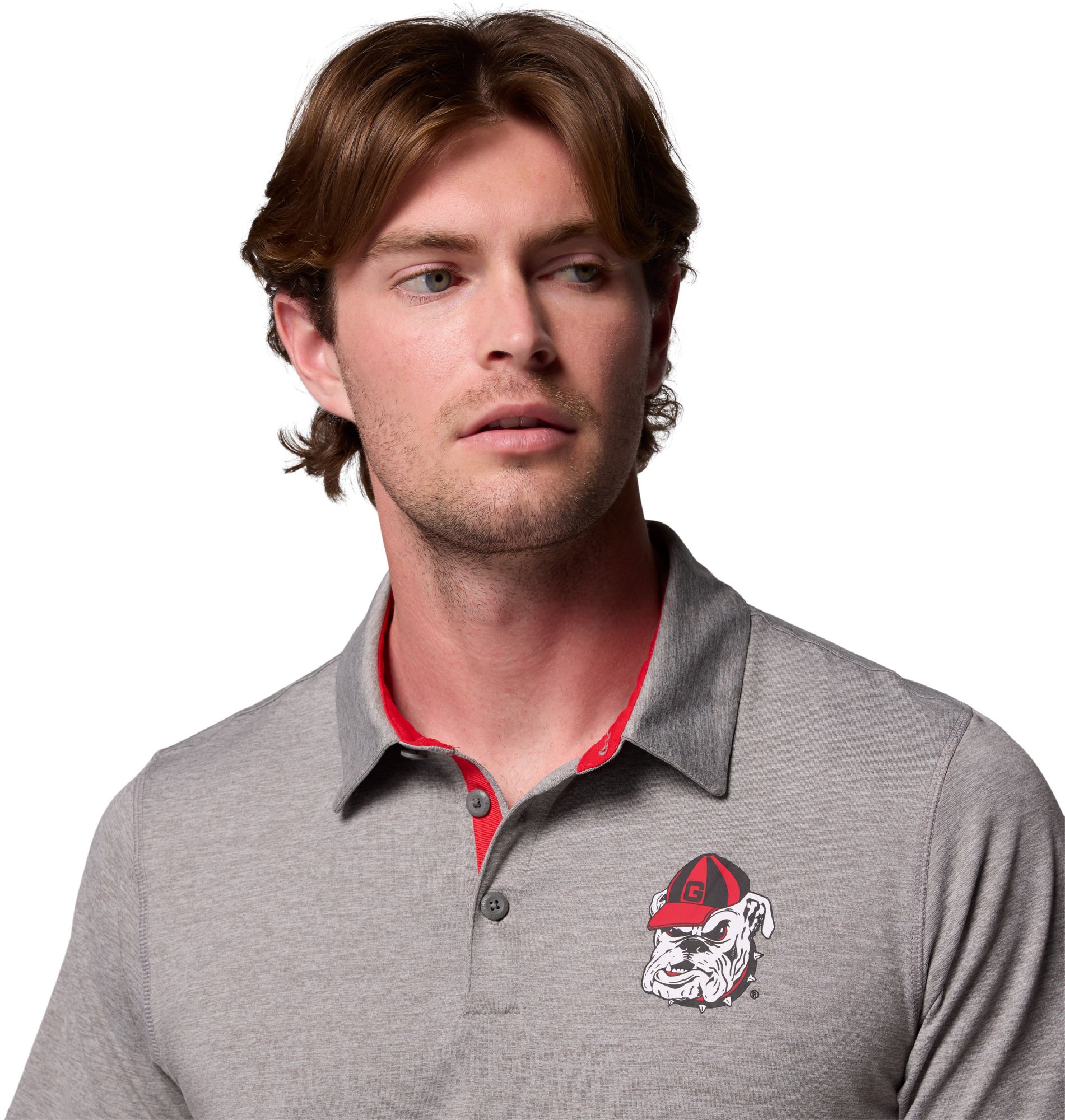 Columbia Men's Georgia Bulldogs Charcoal Tech Trail Polo product image