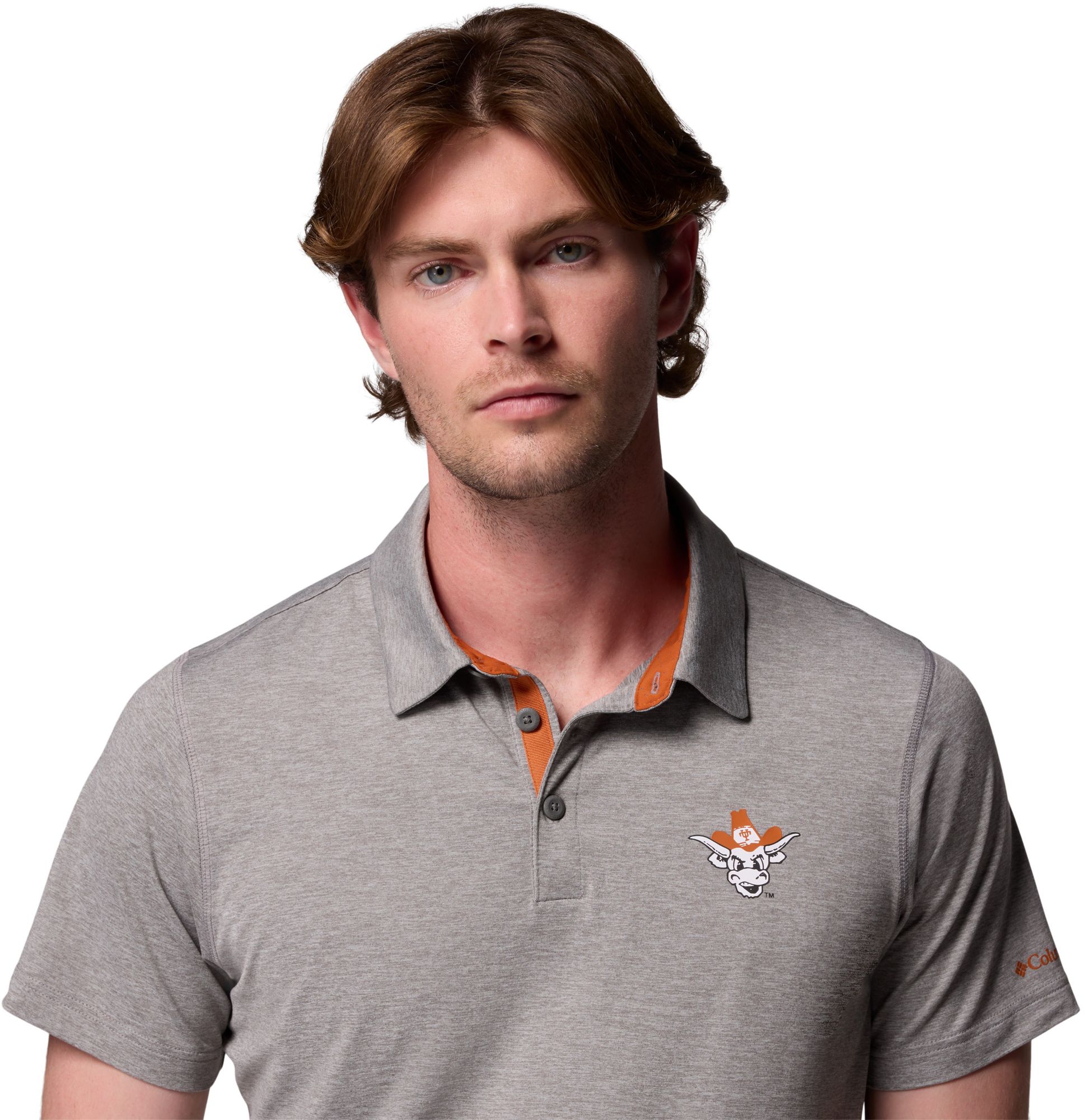 Columbia Men's Texas Longhorns Grey Tech Trail Polo product image