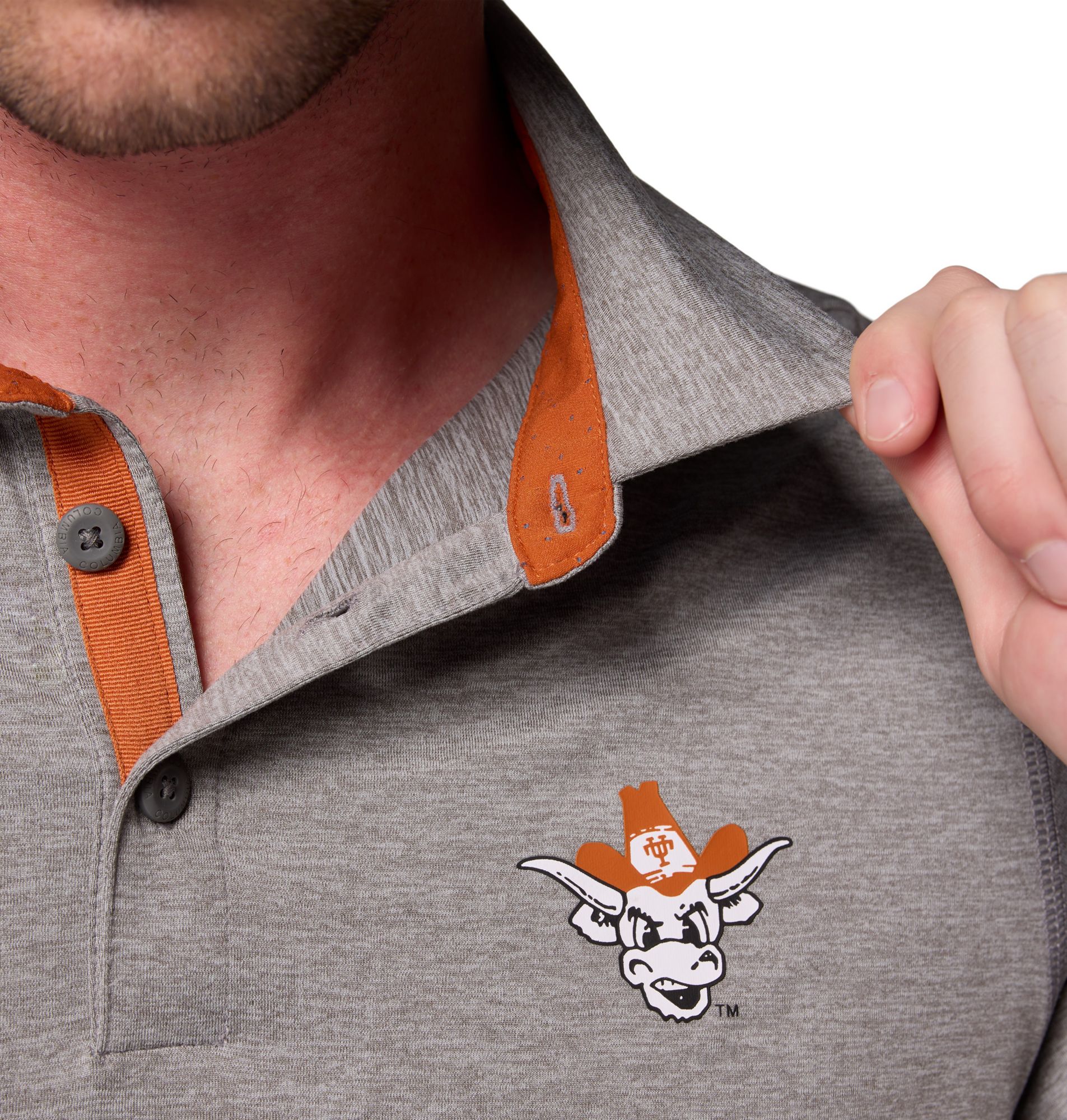 Columbia Men's Texas Longhorns Grey Tech Trail Polo product image