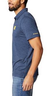 Columbia Men's Michigan Wolverines Blue Tech Trail Polo product image