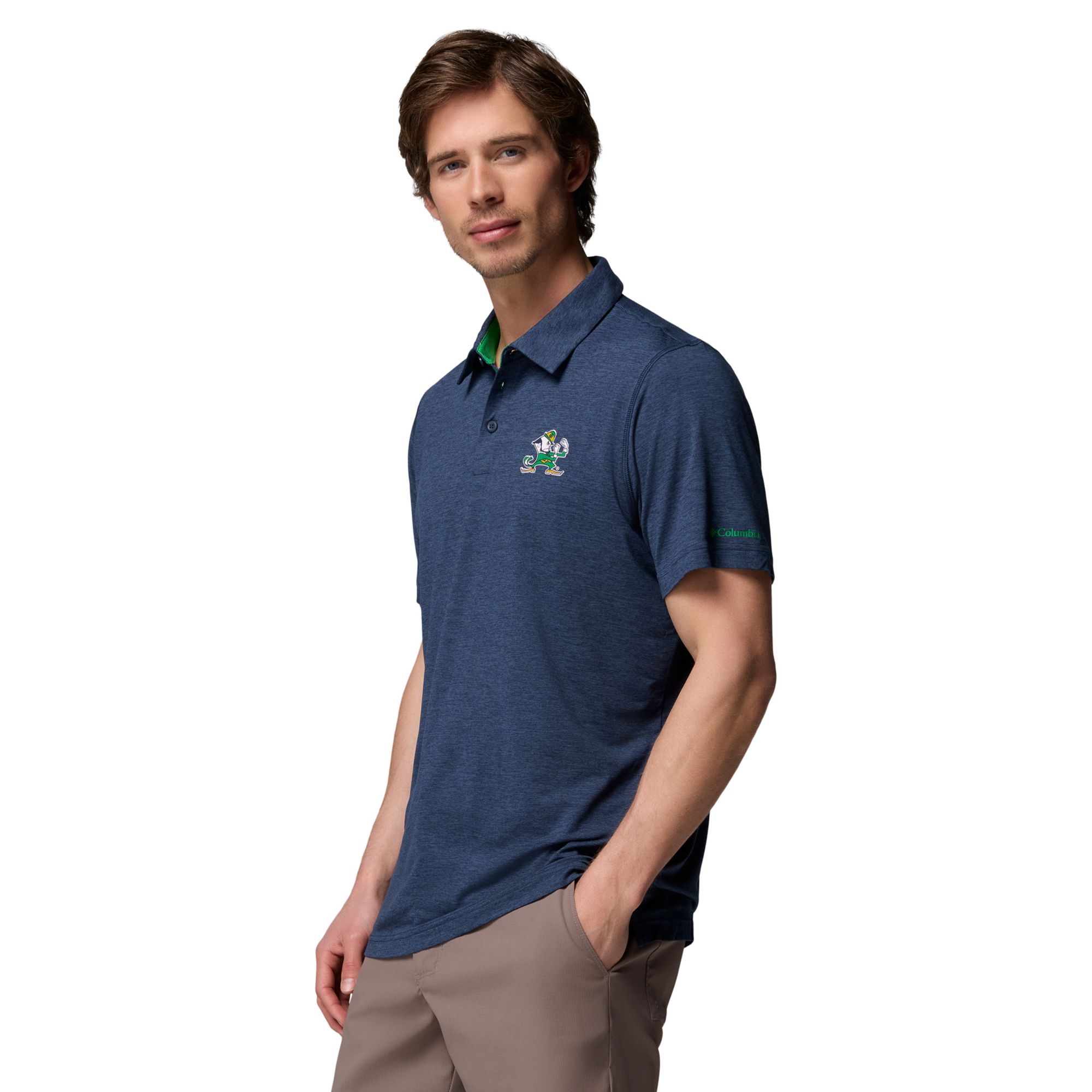 Columbia Men's Notre Dame Fighting Irish Navy Tech Trail Polo product image