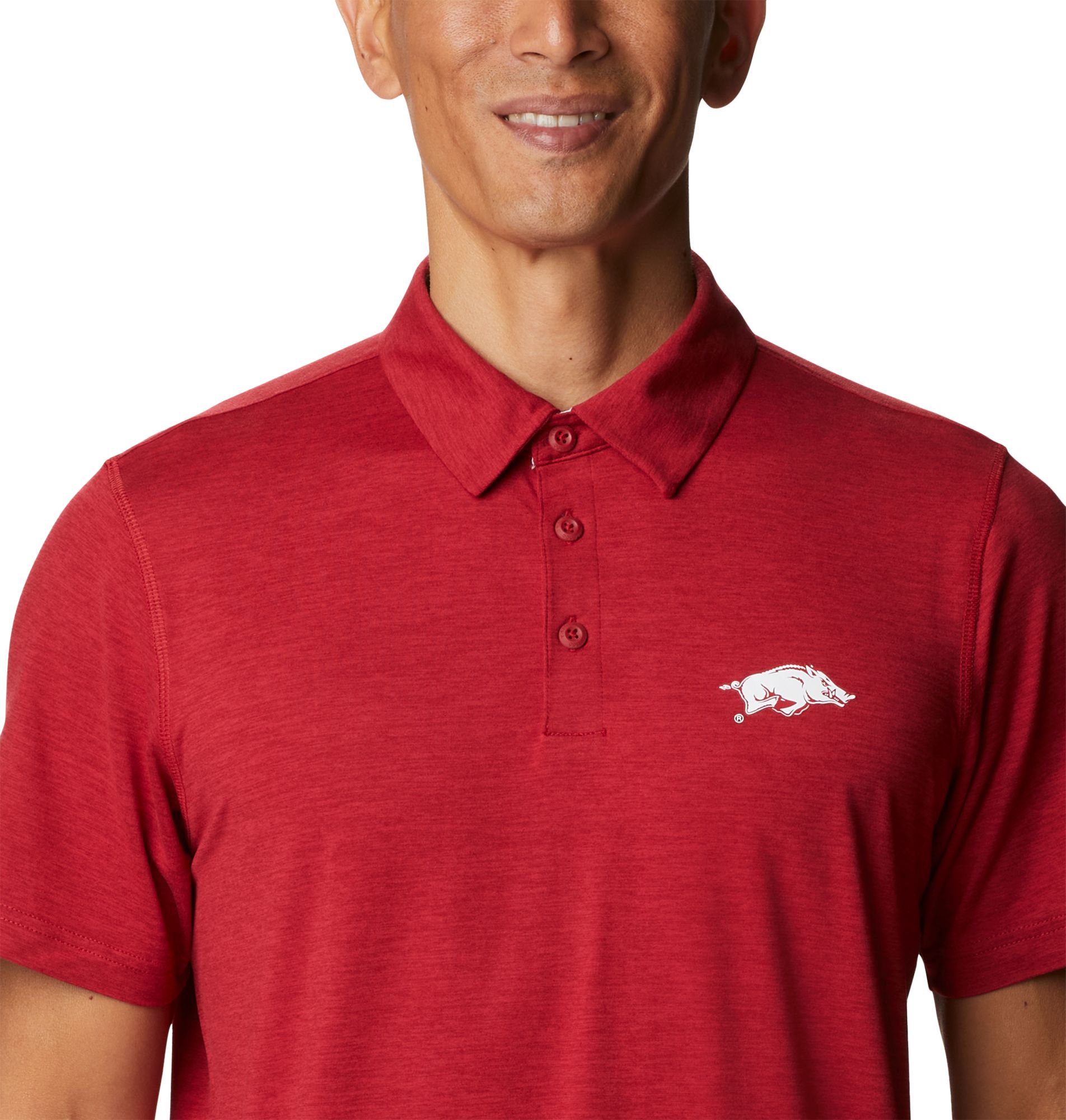 Columbia Men's Arkansas Razorbacks Cardinal Tech Trail Polo product image