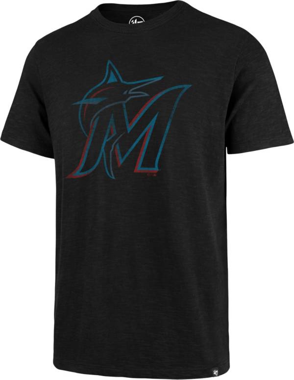 ‘47 Men's Miami Marlins Black Scrum T-Shirt