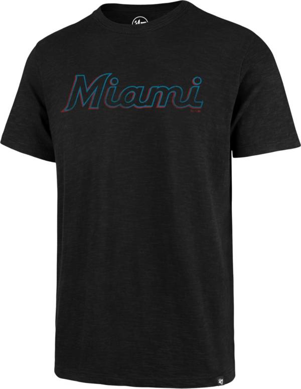 ‘47 Men's Miami Marlins Black Scrum T-Shirt