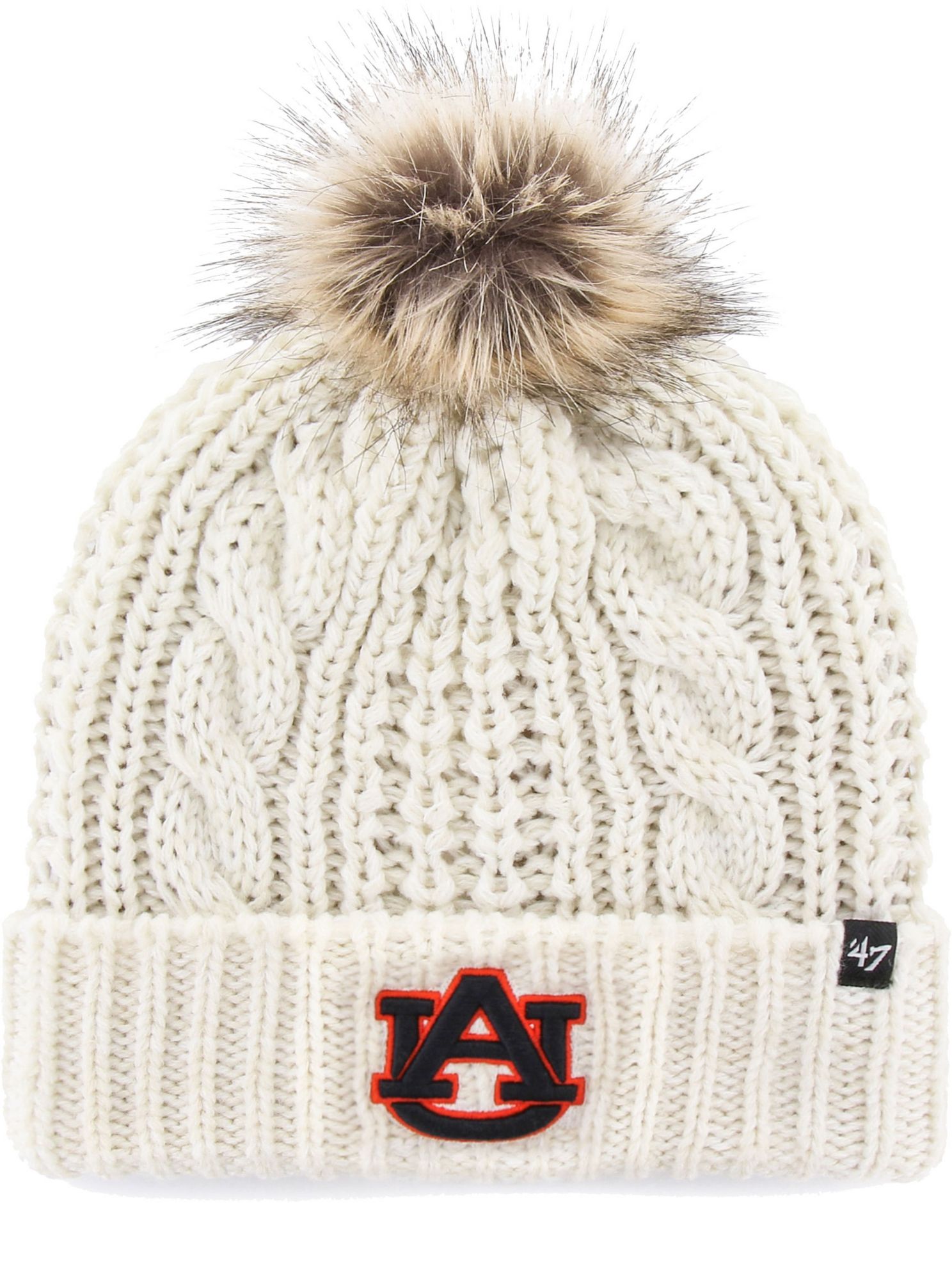 '47 Women's Auburn Tigers Meeko Cuffed Knit White Hat product image