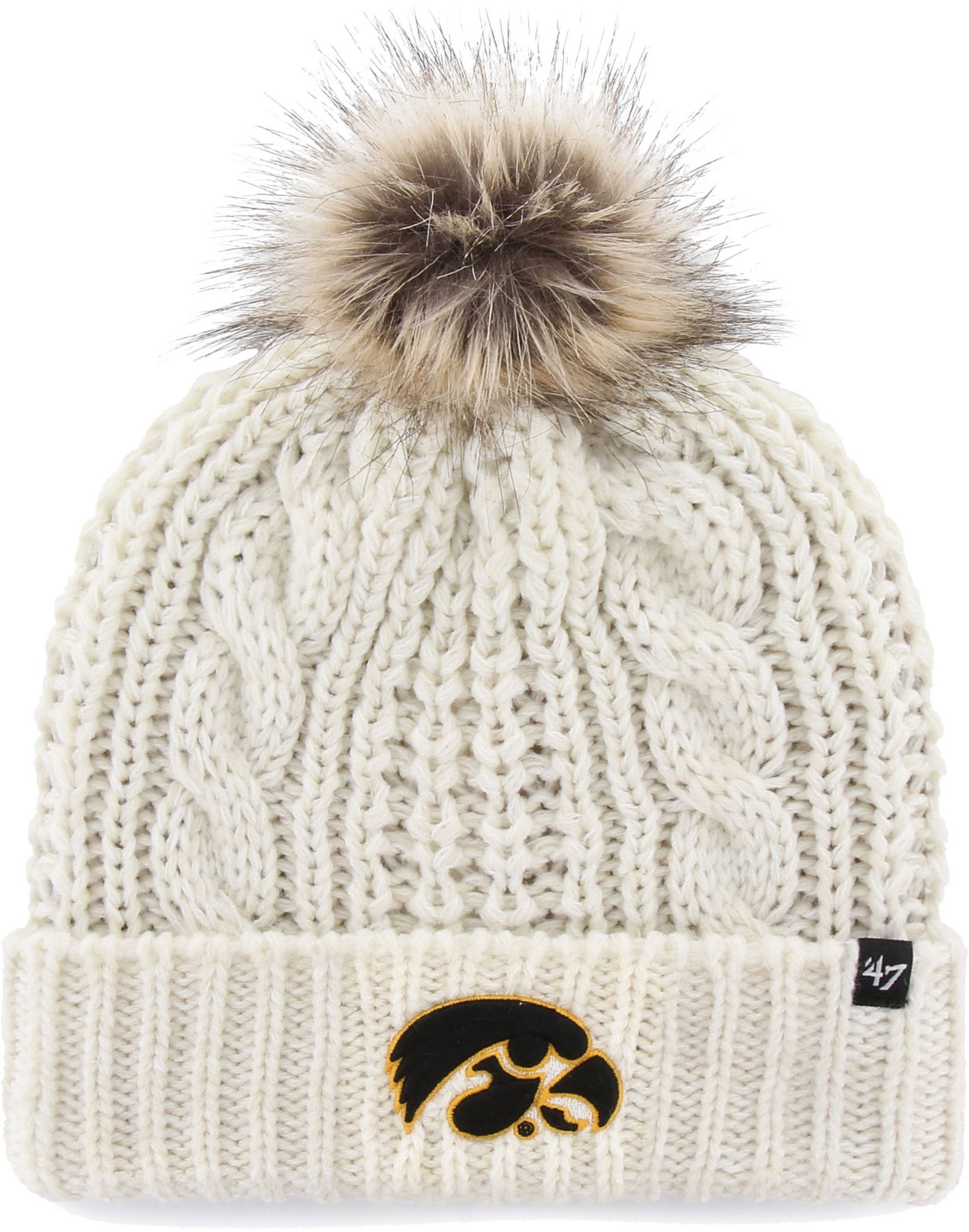 '47 Women's Iowa Hawkeyes Meeko Cuffed Knit White Hat product image
