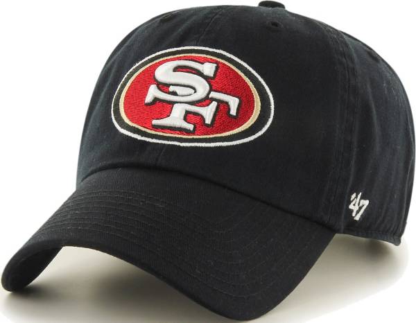 47 Men's San Francisco 49ers Clean Up Black Adjustable Hat