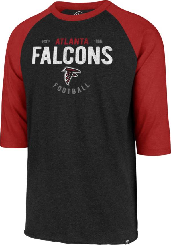 ‘47 Men's Atlanta Falcons Club Black Raglan Shirt product image