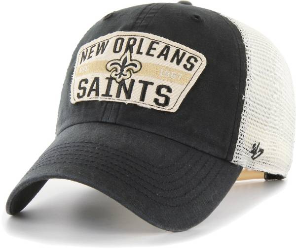 '47 Men's New Orleans Saints Crawford Clean Up Adjustable Black Hat