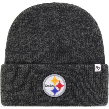 sorry, 47 Men's Pittsburgh Steelers Brainfreeze Black Cuffed Knit Hat is currently out of stock