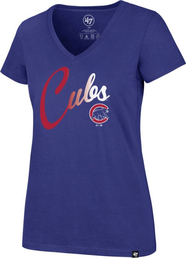 ‘47 Women's Chicago Cubs Royal Ultra Rival V-Neck T-Shirt product image