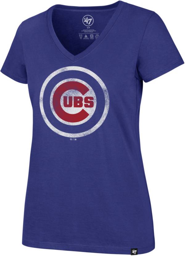 '47 Women's Chicago Cubs Ultra Rival V-Neck T-Shirt