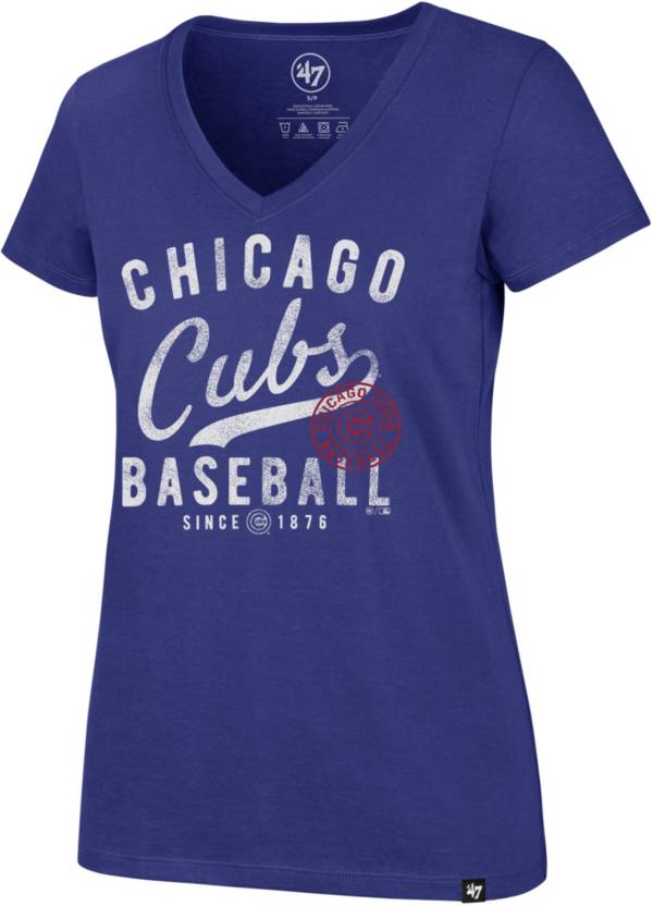 '47 Women's Chicago Cubs Ultra Rival V-Neck T-Shirt