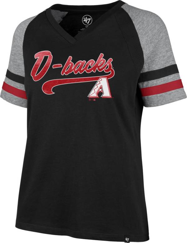 ‘47 Women's Arizona Diamondbacks Black Pavilion V-Neck T-Shirt