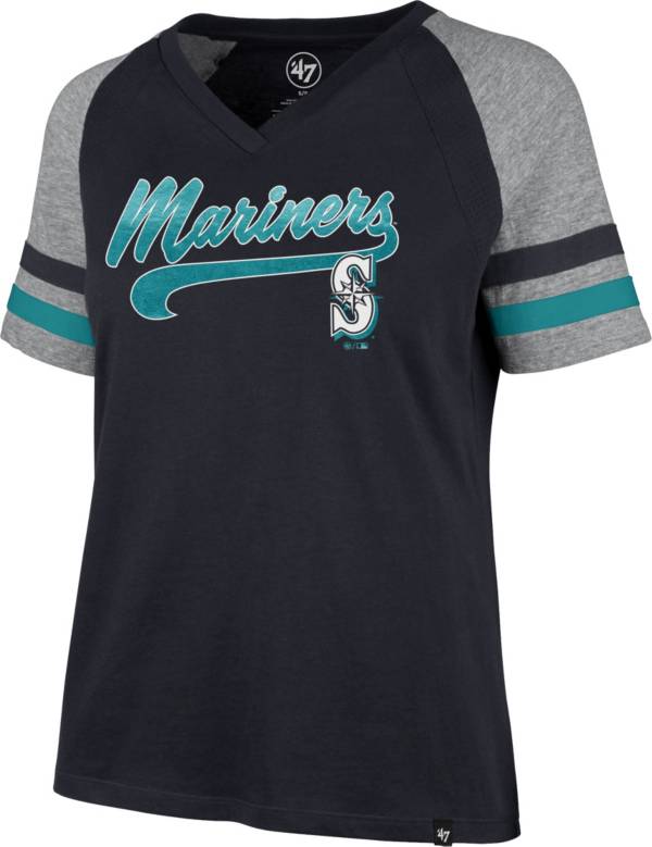 ‘47 Women's Seattle Mariners Navy Pavilion V-Neck T-Shirt