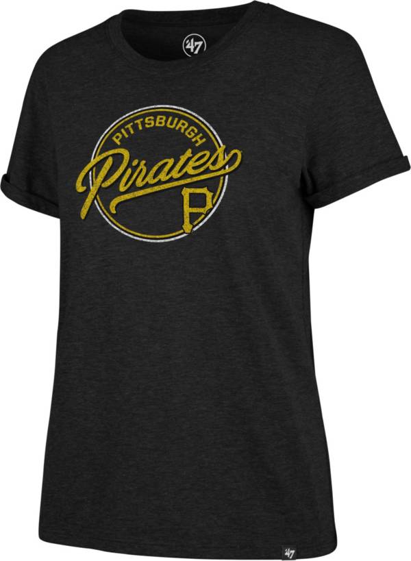 ‘47 Women's Pittsburgh Pirates Black Match Hero T-Shirt