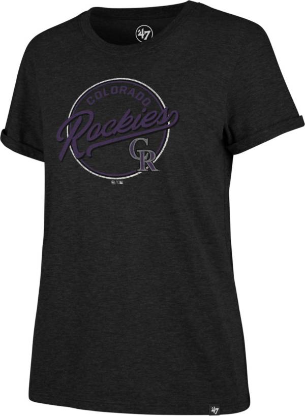 ‘47 Women's Colorado Rockies Black Match Hero T-Shirt