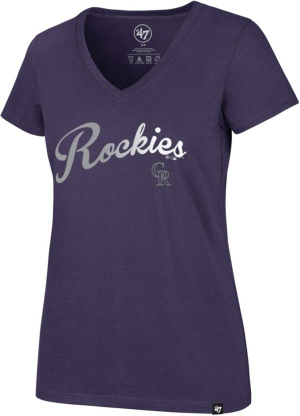 '47 Women's Colorado Rockies Ultra Rival V-Neck T-Shirt