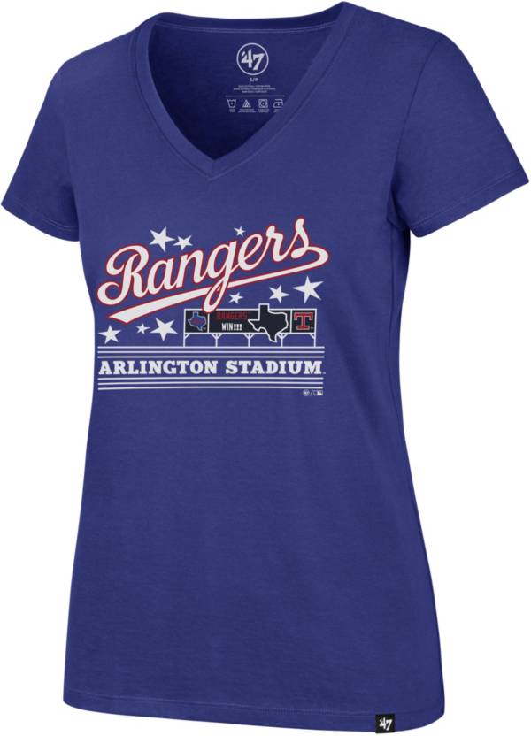 '47 Women's Texas Rangers Ultra Rival V-Neck T-Shirt