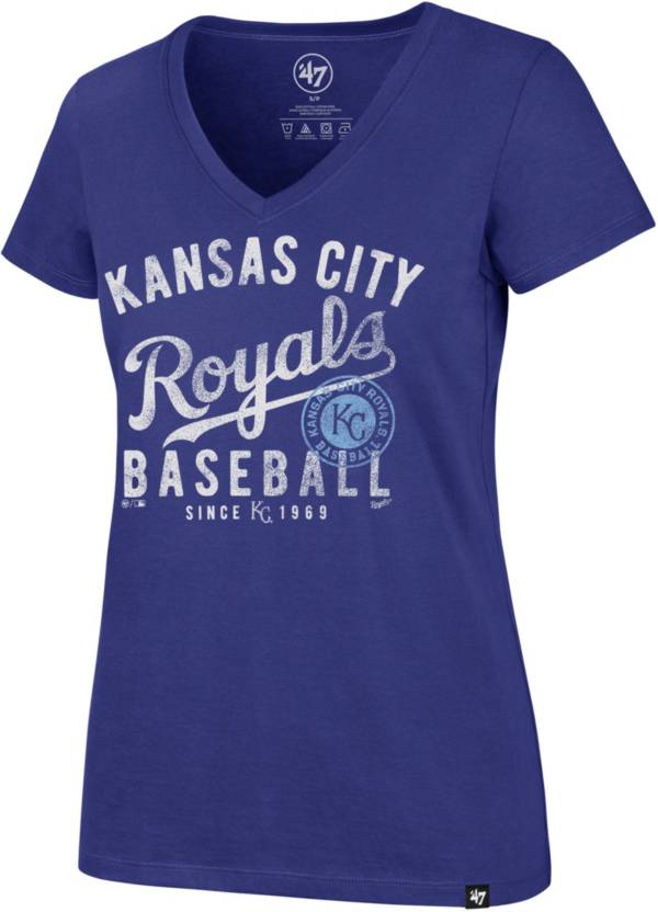 '47 Women's Kansas City Royals Ultra Rival V-Neck T-Shirt