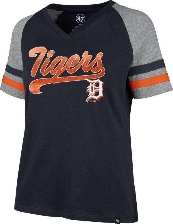 ‘47 Women's Detroit Tigers Navy Pavilion V-Neck T-Shirt