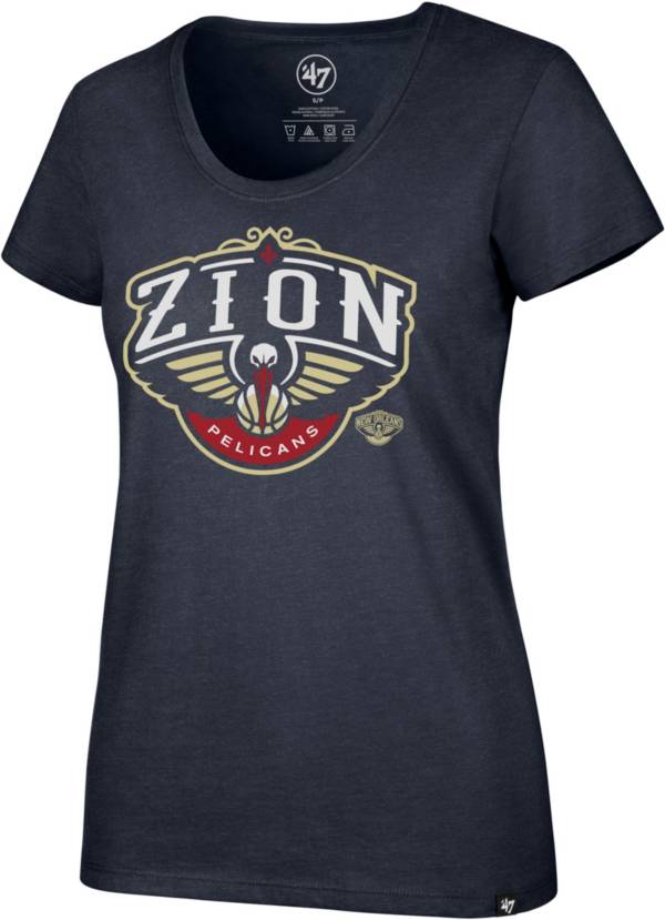 ‘47 Women's New Orleans Pelicans Zion Williamson Navy Scoop Neck T-Shirt