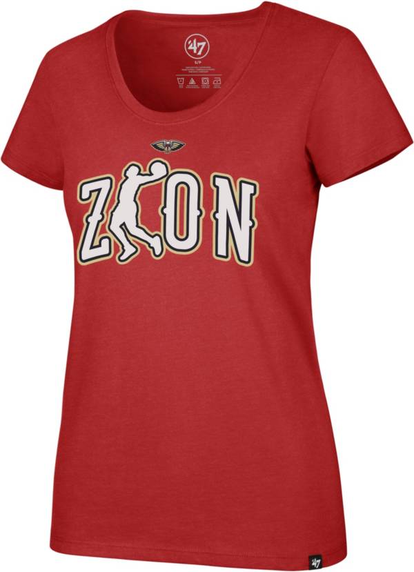 ‘47 Women's New Orleans Pelicans Zion Williamson Red Scoop Neck T-Shirt