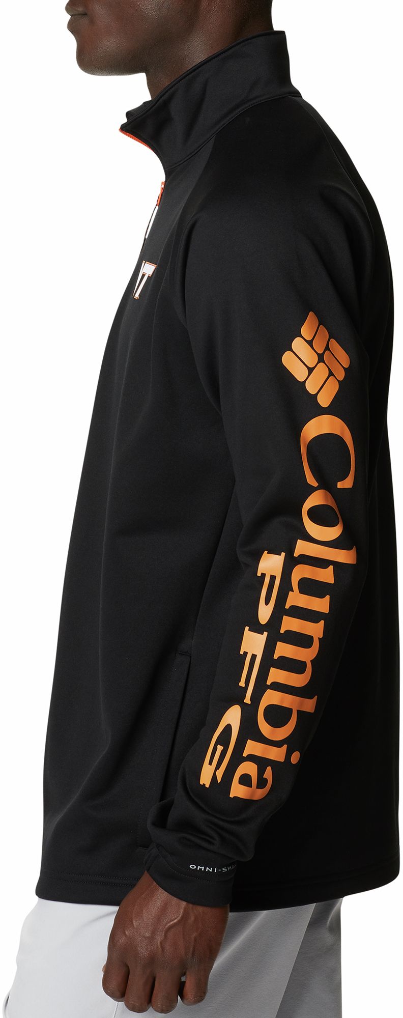 Columbia Men's Virginia Tech Hokies Black CLG Terminal Tackle&trade; Fleece 1/4 Zip product image