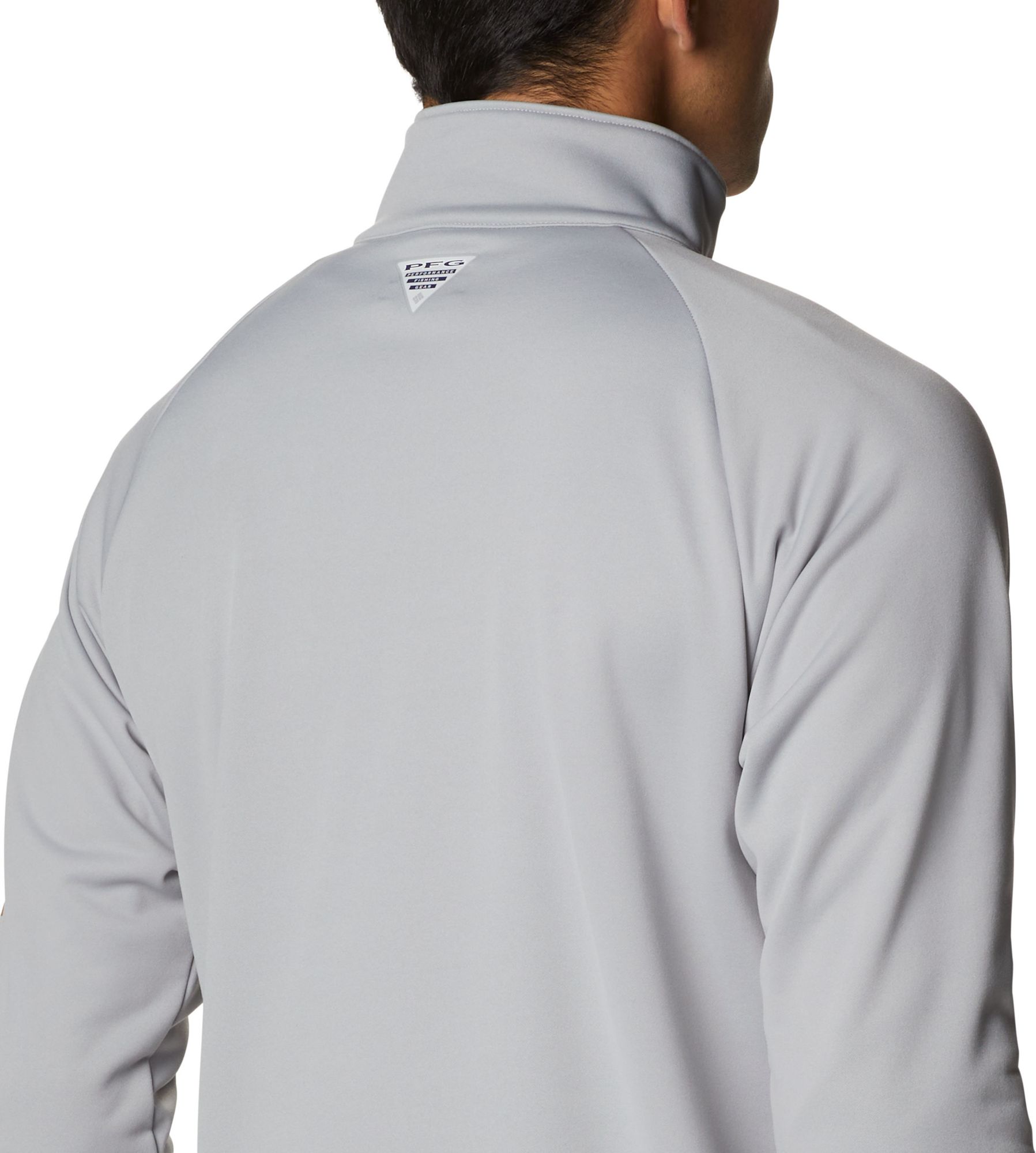 Columbia Men's Texas Longhorns Grey PFG Terminal Tackle Quarter-Zip Pullover Shirt product image