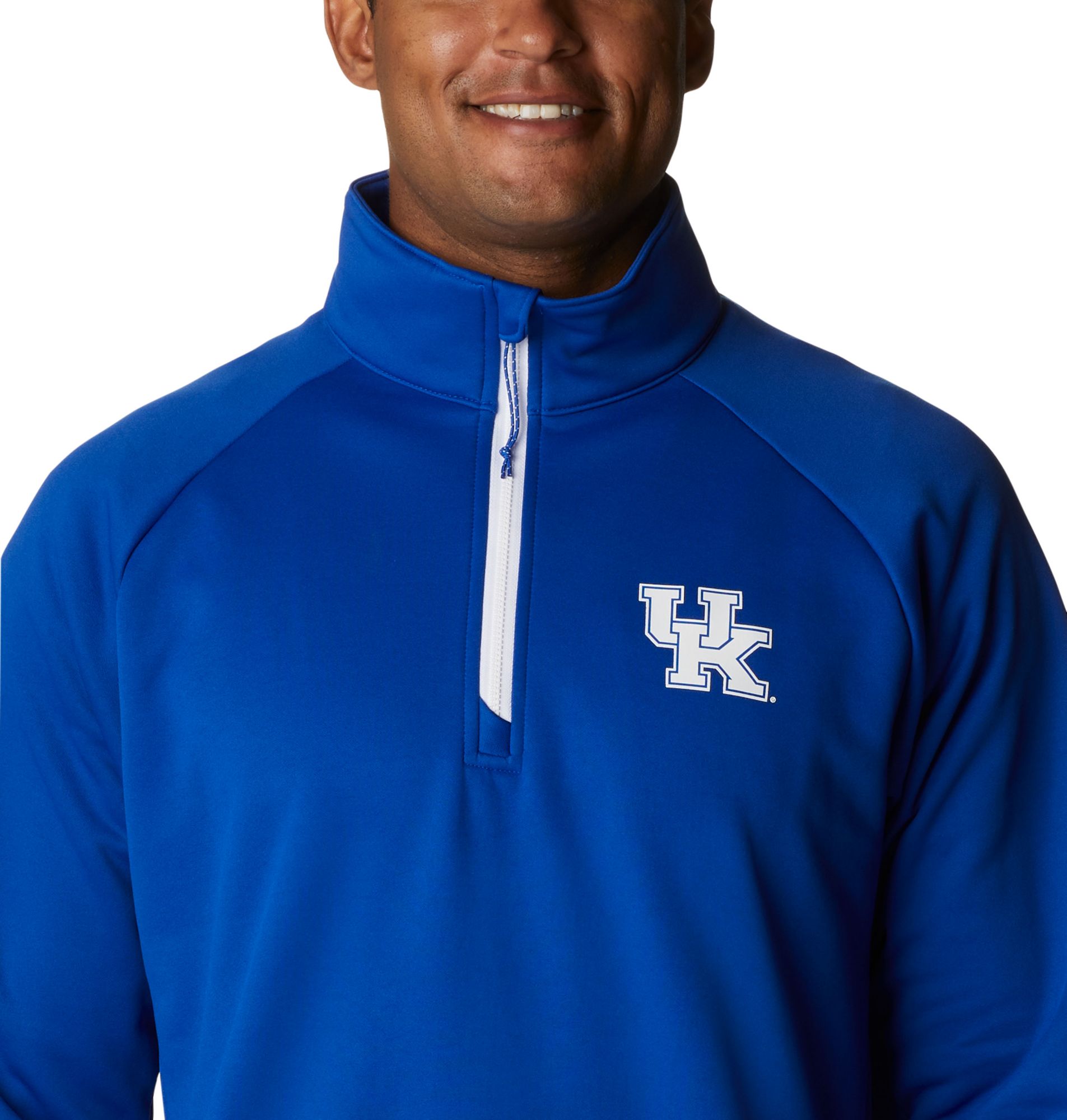 Columbia Men's Kentucky Wildcats Blue PFG Terminal Tackle Quarter-Zip Pullover Shirt product image