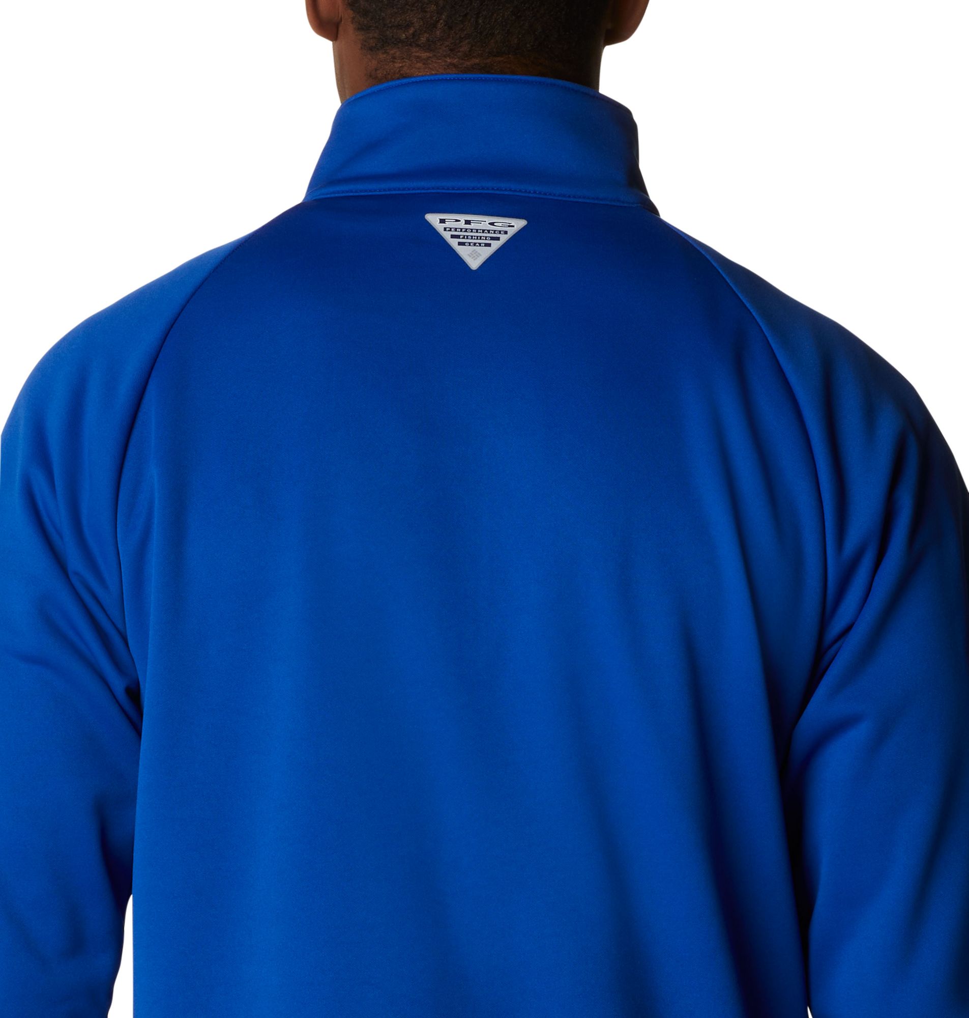 Columbia Men's Kentucky Wildcats Blue PFG Terminal Tackle Quarter-Zip Pullover Shirt product image