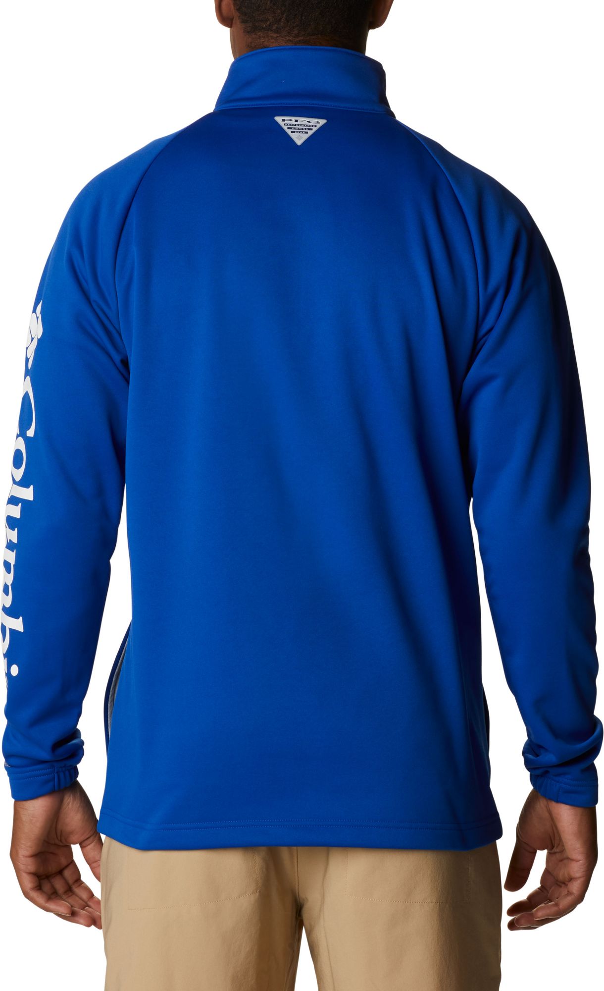 Columbia Men's Kentucky Wildcats Blue PFG Terminal Tackle Quarter-Zip Pullover Shirt product image