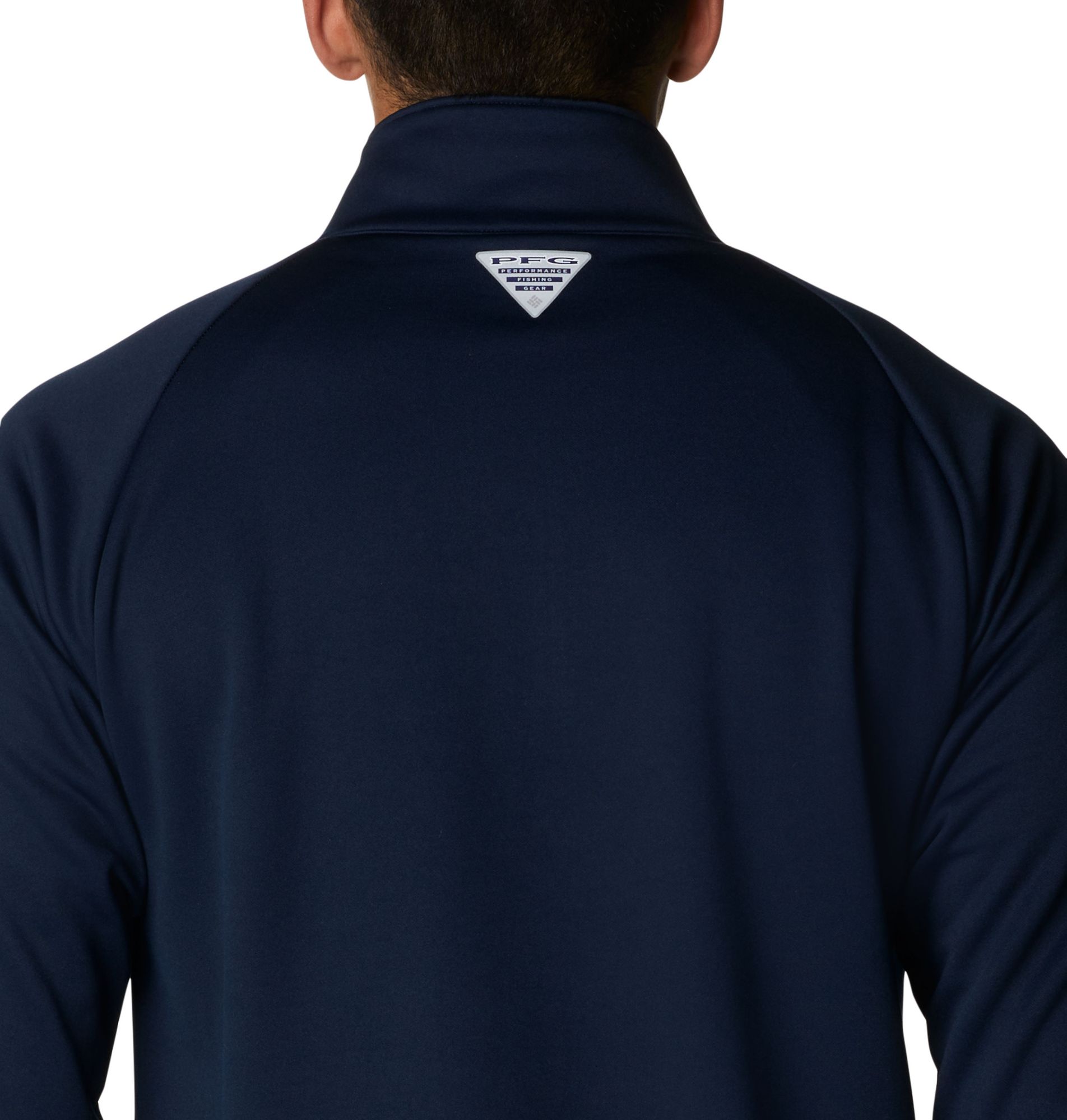 Columbia Men's West Virginia Mountaineers Blue PFG Terminal Tackle Quarter-Zip Pullover Shirt product image