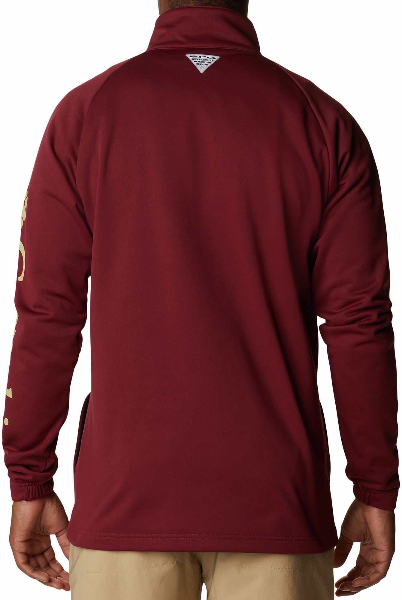 Columbia Men's Florida State Seminoles Garnet  CLG Terminal Tackle™ Fleece 1/4 Zip