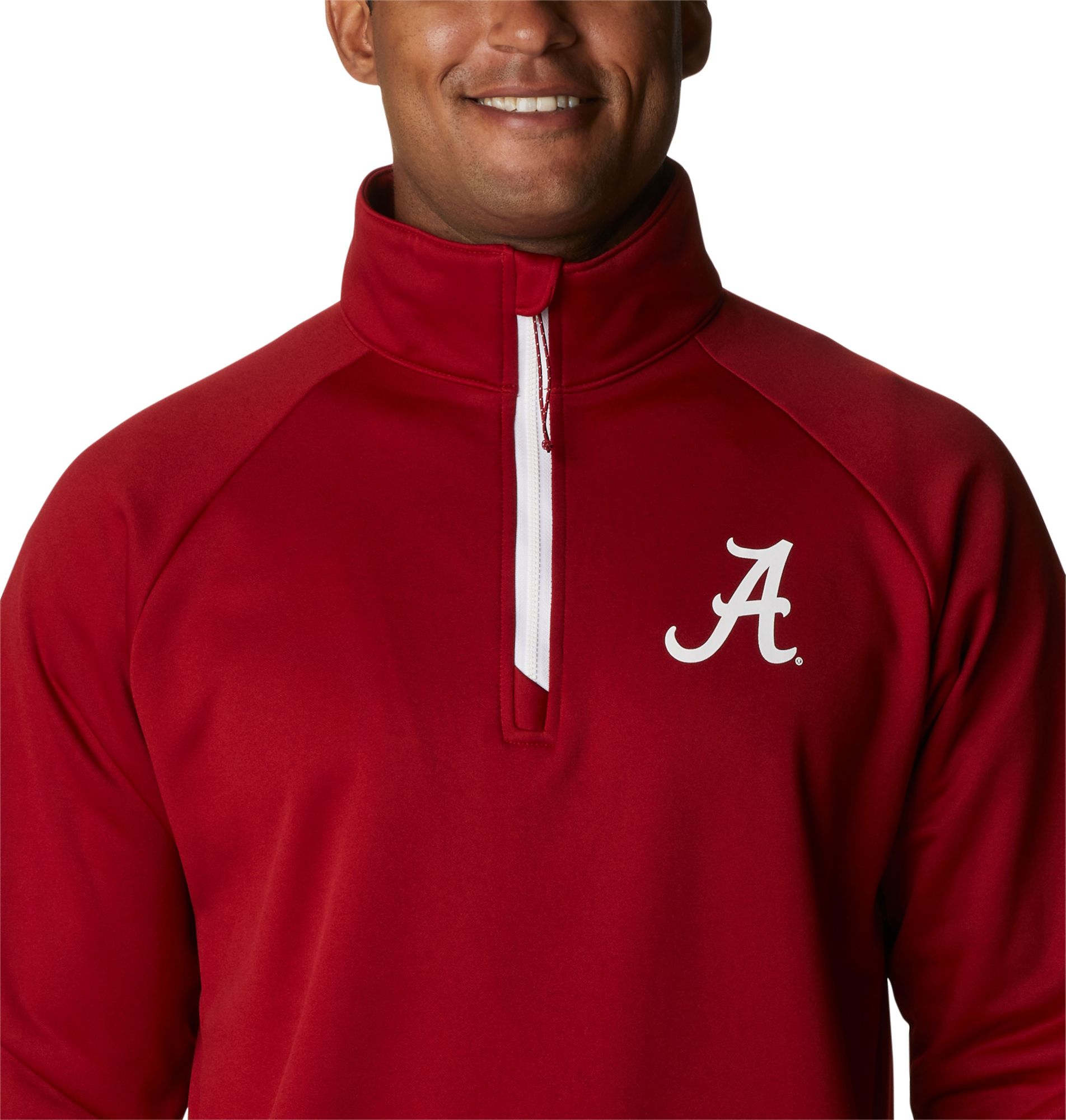 Columbia Men's Alabama Crimson Tide Crimson PFG Terminal Tackle Quarter-Zip Pullover Shirt product image