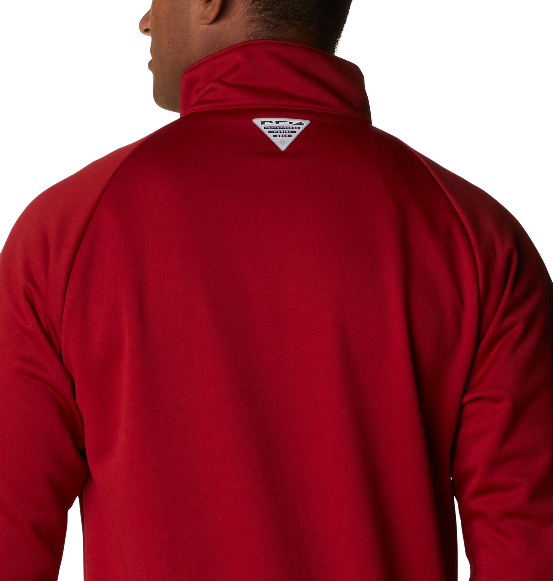 Columbia Men's Alabama Crimson Tide Crimson PFG Terminal Tackle Quarter-Zip Pullover Shirt product image