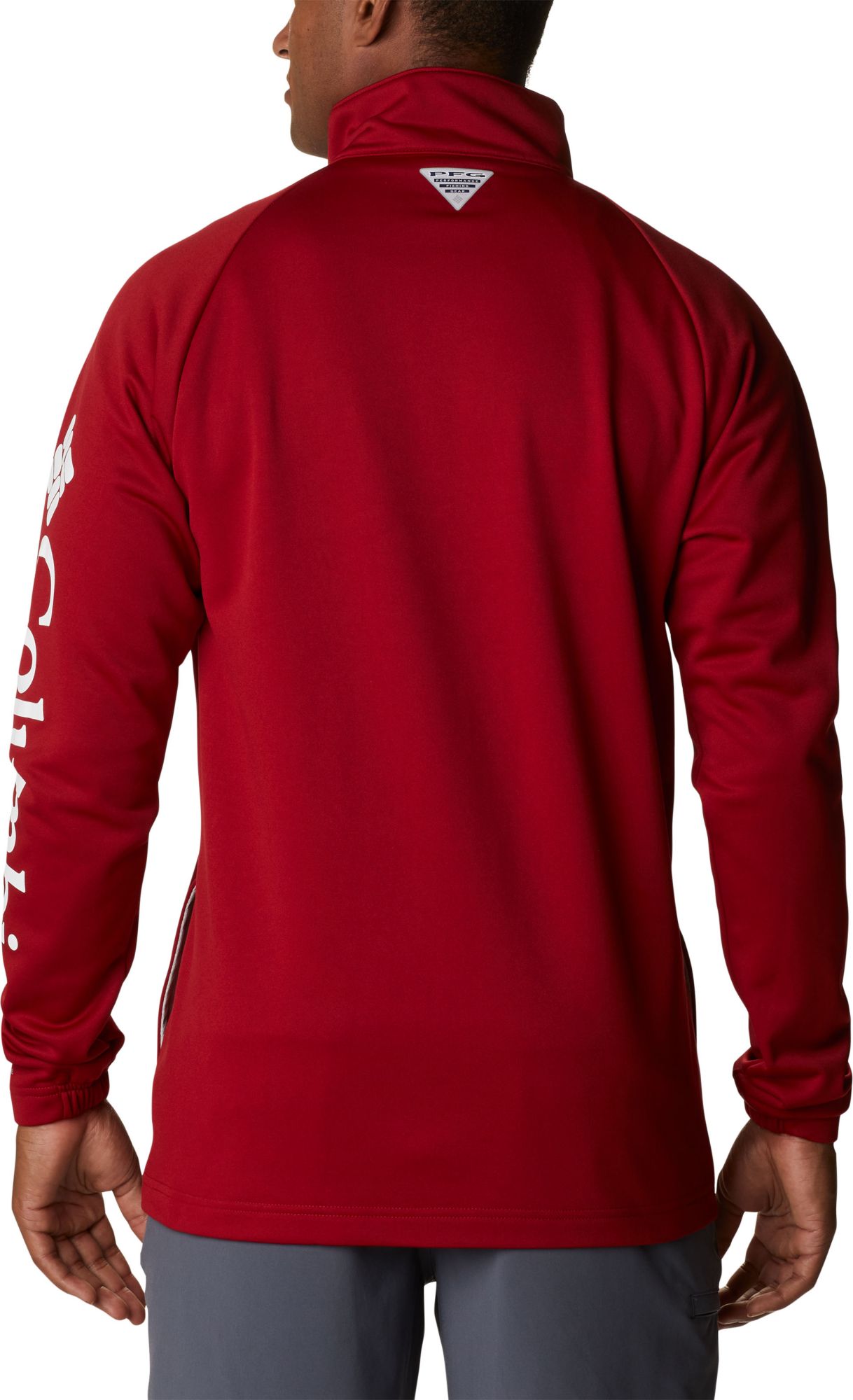 Columbia Men's Alabama Crimson Tide Crimson PFG Terminal Tackle Quarter-Zip Pullover Shirt product image