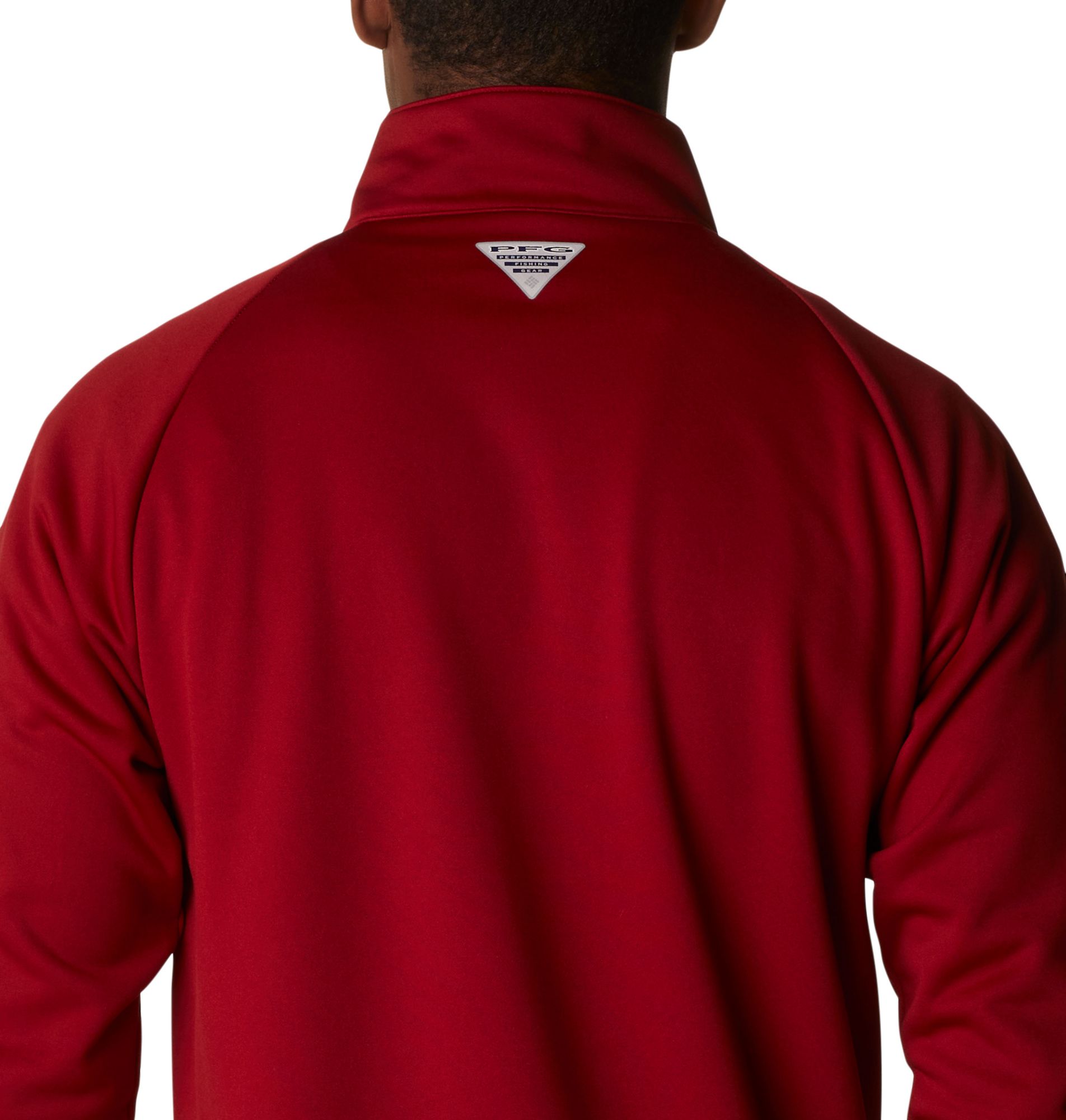 Columbia Men's Arkansas Razorbacks Cardinal PFG Terminal Tackle Quarter-Zip Pullover Shirt product image