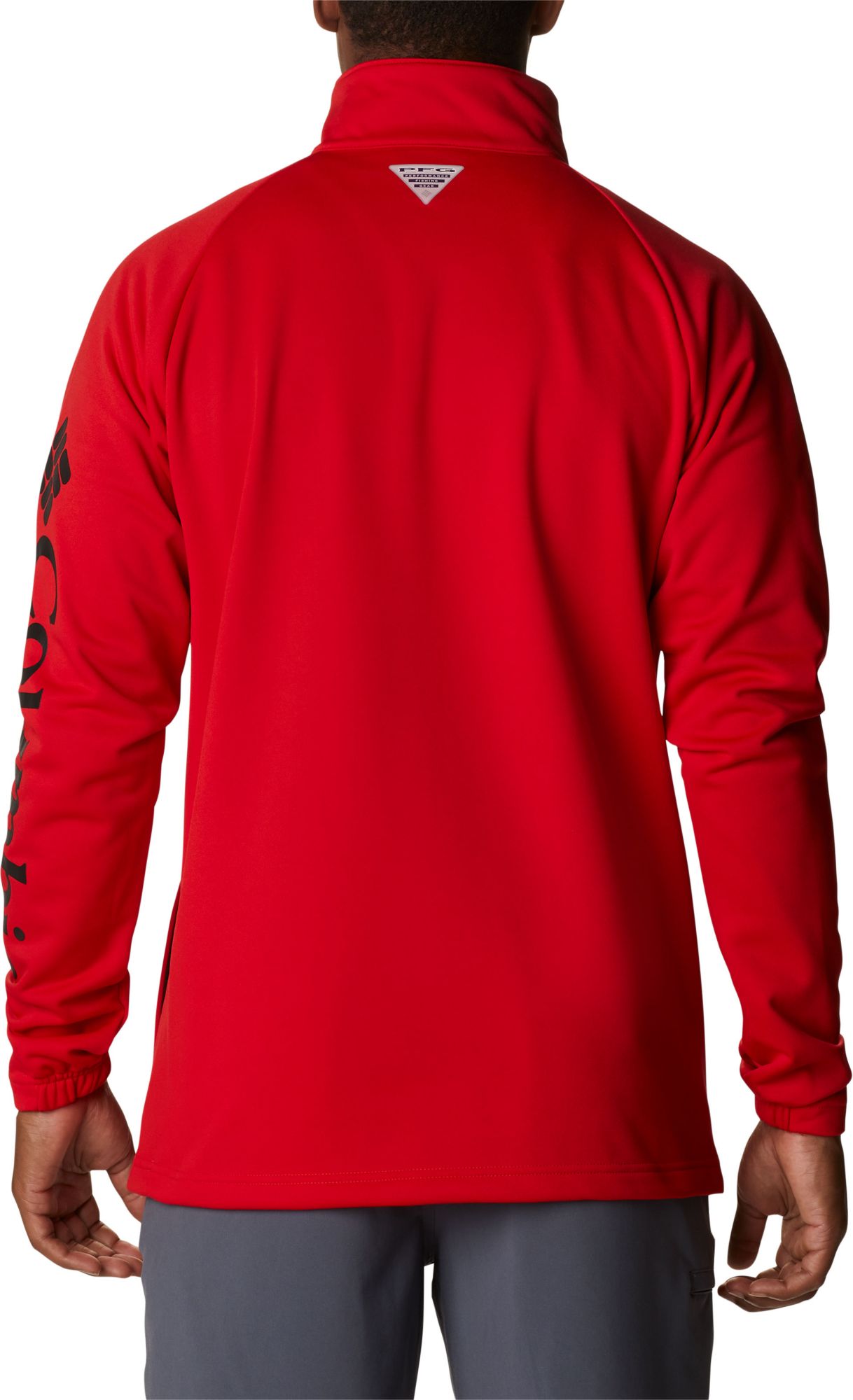 Columbia Men's Georgia Bulldogs Red PFG Terminal Tackle Quarter-Zip Pullover Shirt