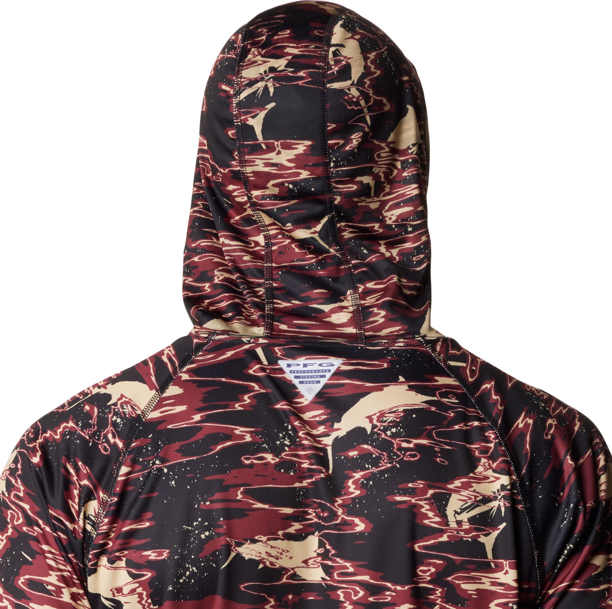 Columbia Men's Florida State Seminoles Black PFG Super Terminal Tackle Long Sleeve Hooded T-Shirt product image