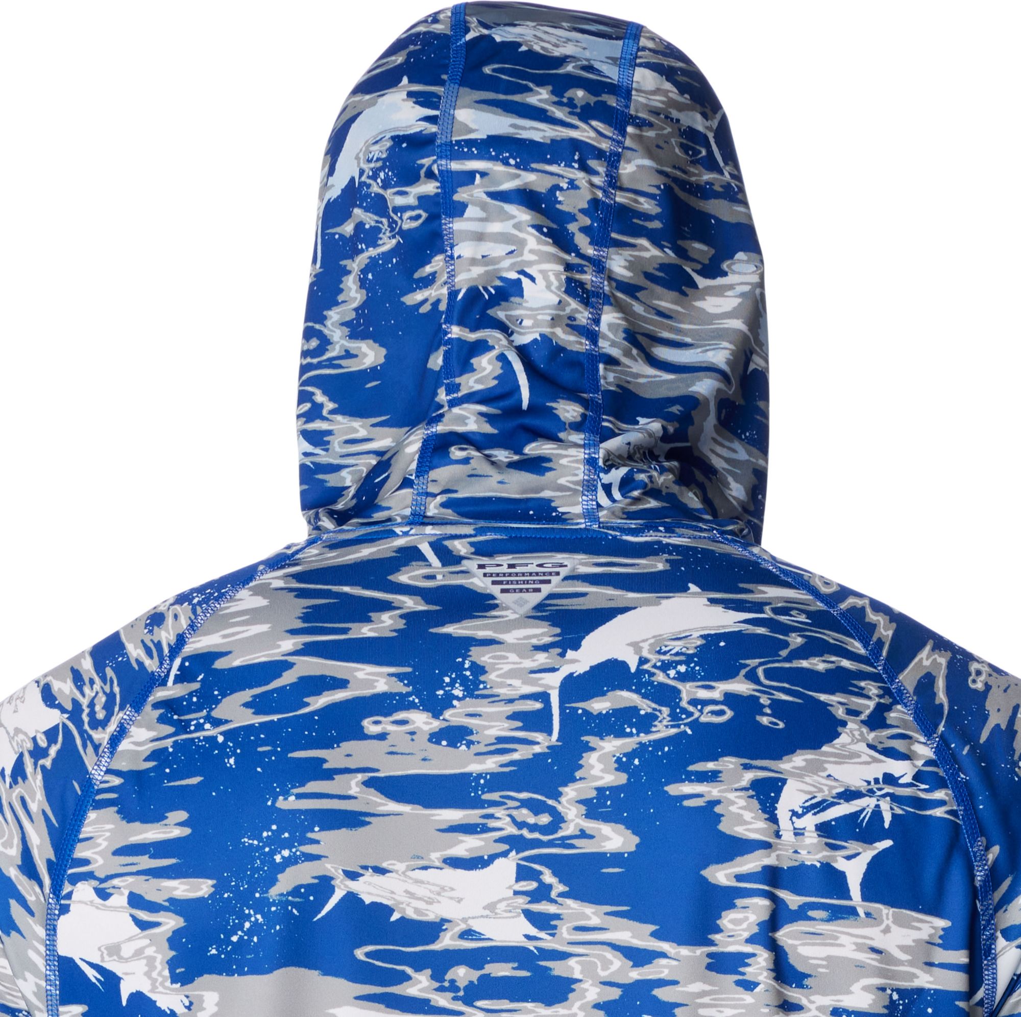 Columbia Men's Kentucky Wildcats Blue PFG Super Terminal Tackle Long Sleeve Hooded T-Shirt product image