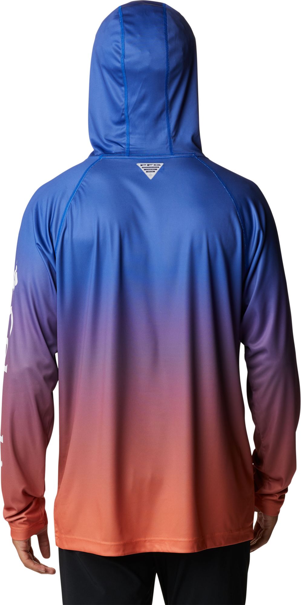 Columbia Men's Florida Gators Blue PFG Super Terminal Tackle Long Sleeve Hooded T-Shirt product image