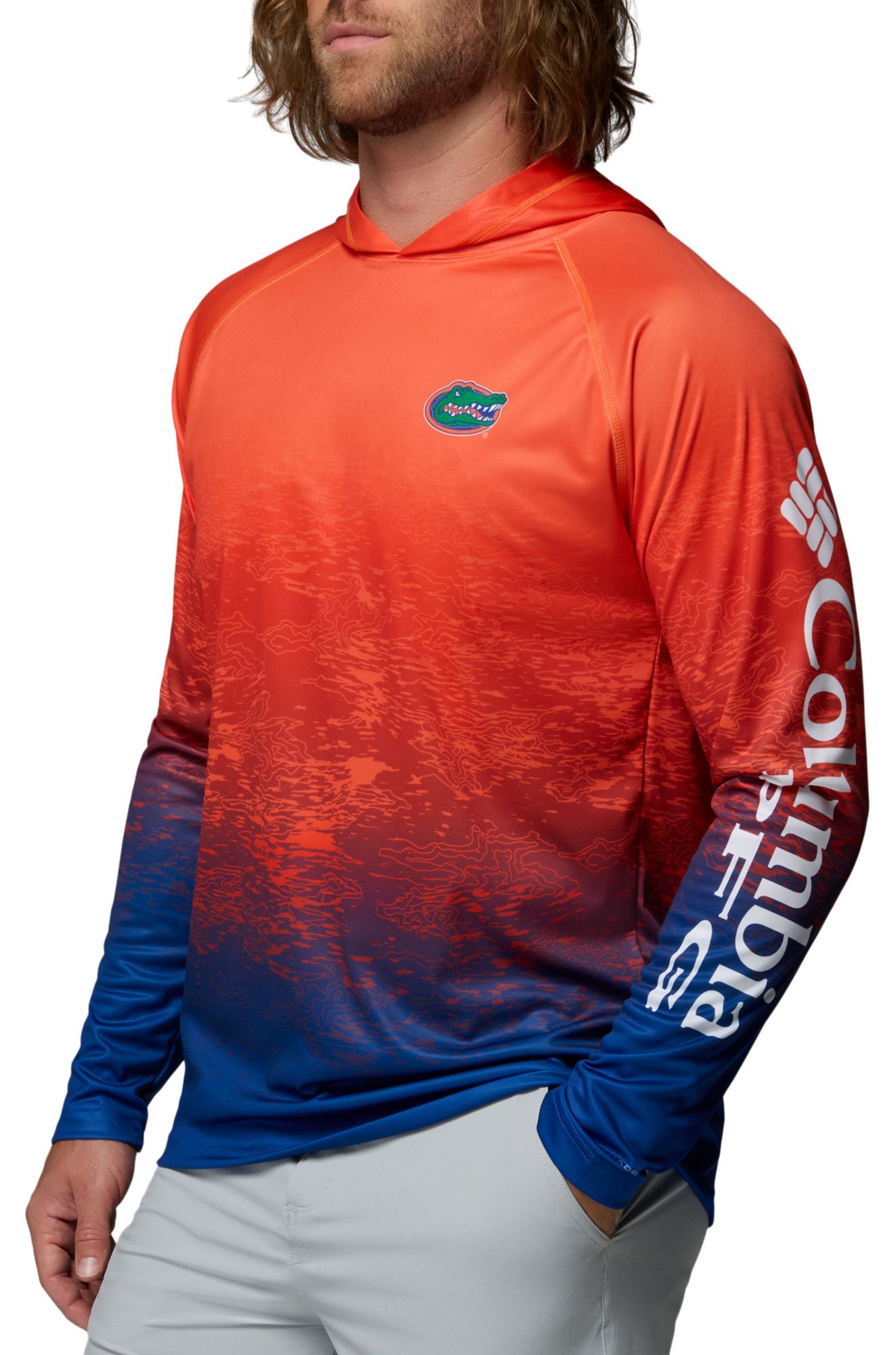 Columbia Men's Florida Gators Azul Super Terminal Tackle Ombre Pullover Hoodie product image