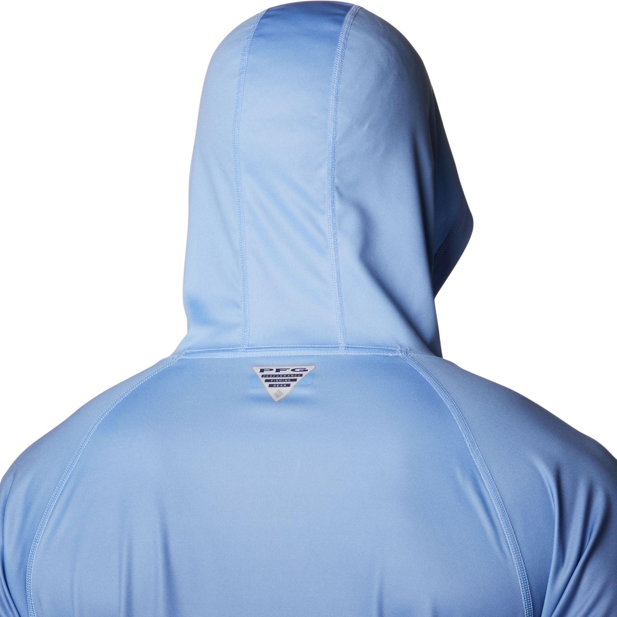 Columbia Men's North Carolina Tar Heels White PFG Super Terminal Tackle Long Sleeve Hooded T-Shirt product image